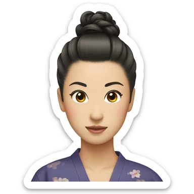 japanese topknot sticker