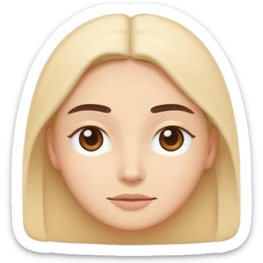 minimal flat emoji with relaxed expression,
smooth eyebrows,
open calm eyes,
feeling of ease and safety,
pastel neutral colors,
modern mindfulness app style,
transparent background,
vector illustration sticker