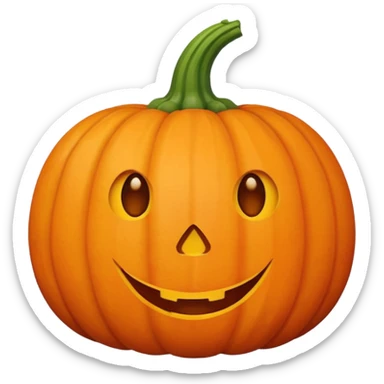 Pumpkin with blush nd cute face sticker