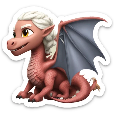 Daenerys Targaryen on a dragon sticker