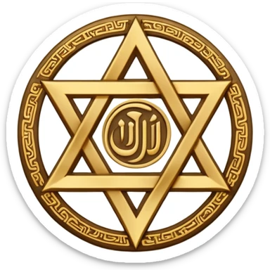 tetragrammaton in elegant Hebrew calligraphy sticker