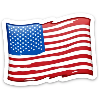 inverted US flag, protest symbol sticker