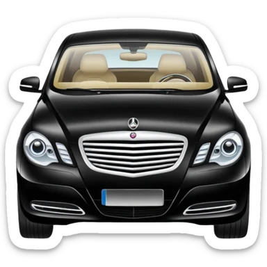 Crée-moi une voiture noire, berline, très classe La voiture  en long 2025classe S. sticker