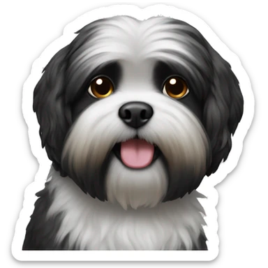 Black shitzu sticker
