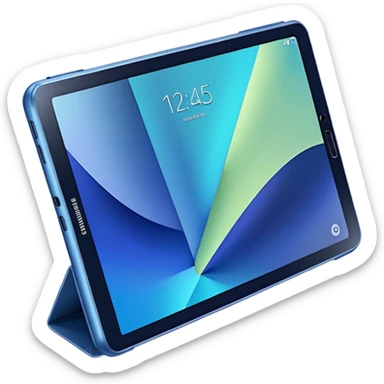 Ultra Detailed hyperrealistic beautiful Samsung galaxy 14 tablet, with a very trendy cover case that sparkles and shimmers,  3d rendering, isolated, still life. Must be 8k quailty, 10000x10000px resolution  sticker