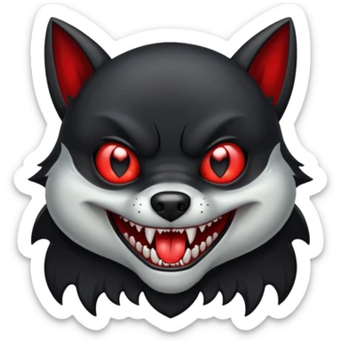 vampire dog sticker
