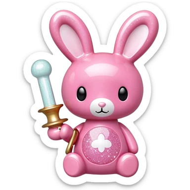 pink glittery mymelody bong sticker