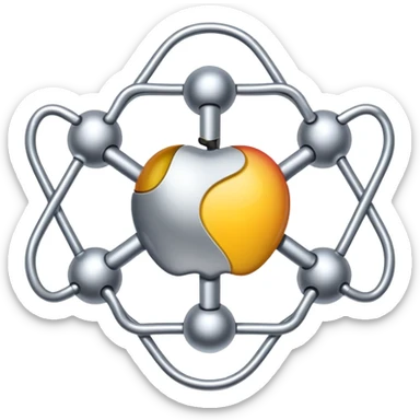 apple style emoji of a network node or junction, alternate version, representing a Knotenpunkt sticker