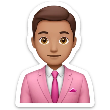 business owner in pink suit sticker