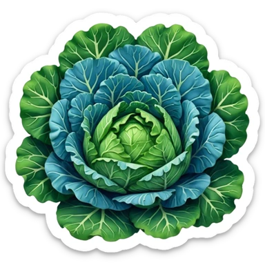 blue Savoy cabbage sticker