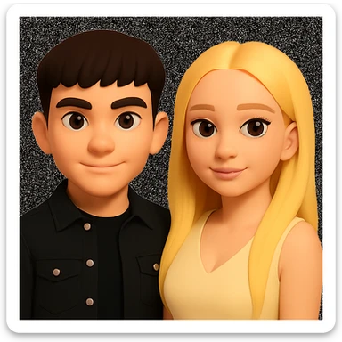 Slightly increase the volume of the upper body of the girl and slightly rotate her to face forward, preserving the style of the original image. sticker