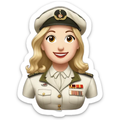 Victoria Coren German ww2 uniform underwear model mash potato party sticker