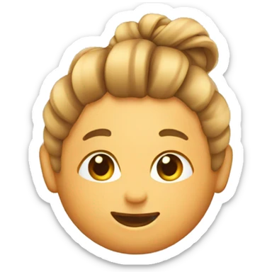 hairtie emoji that is a tan rubber band sticker
