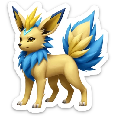 Jolteon-Luxio-Manectric-Fakémon-hybrid-creature (full body)  sticker