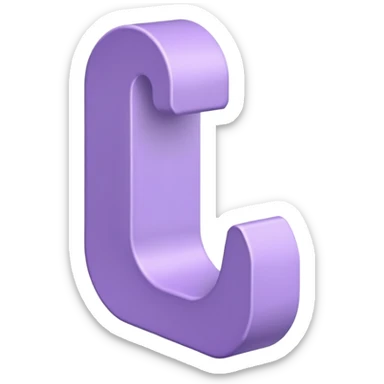 Light purple paper hook sticker