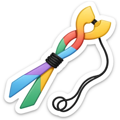 crea la imagen de un lazo de hilo caotico a uno sencillo sticker