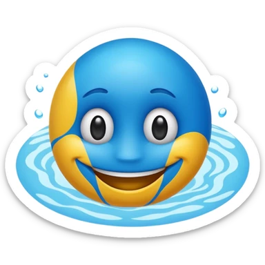 blue emojis fir swimming pool sticker