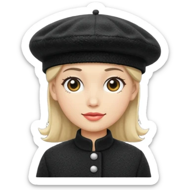 beret only no human sticker