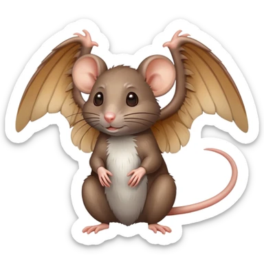 Rat with wings sticker