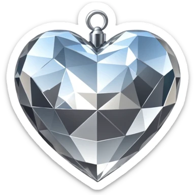 disco ball in shape of a heart sticker