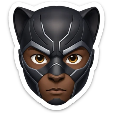 black panther marvel superhero headshot sticker