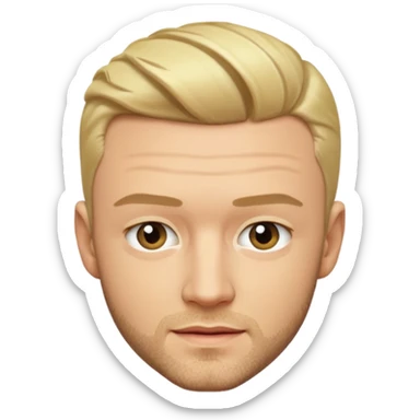 Justin Timberlake with blonde hair sticker