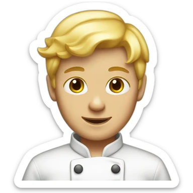 chef boy blonde hair pizza sticker