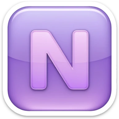 Netflix aesthetic "N" logo in pastel purple sticker