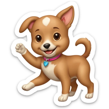 Dancing dog animated emoji sticker