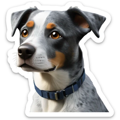 Blue heeler pointer mix in outdoor setting sticker