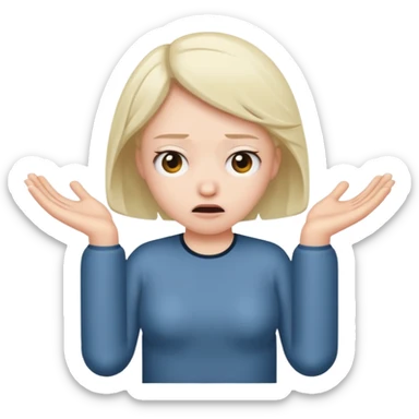 nervous shrug sticker