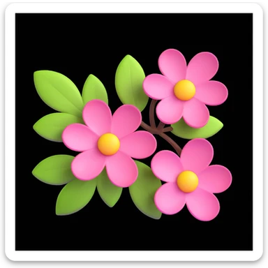 sakura cherry blossom, 3D emoji style sticker