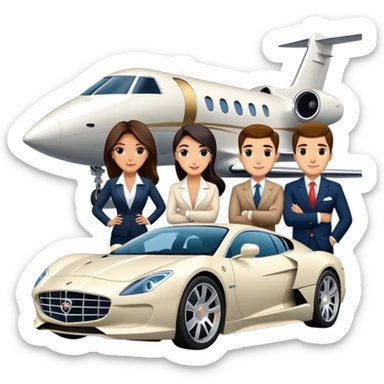 Grant Cardone, Tai Lopez, Josh King Madrid, Alex Hormozi, Iman Gadzhi, Daniel G, Branden Condy, Patrick Bet-David, Dan Henry, Luke Belmar, Shelby Sapp, Leila Hormozi, Tefi Valenzuela, business, influencers, friends, rich millionaire success lifestyle, private jet , supercars, success, sales sticker