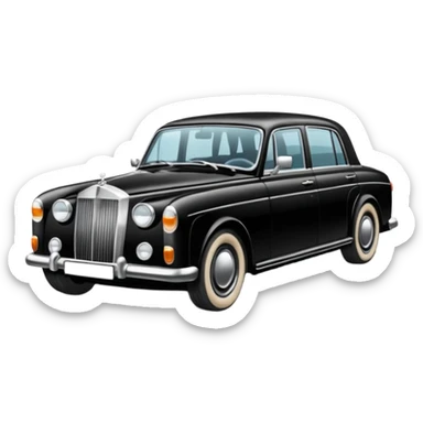 Crée-moi une voiture noire, berline, très classe La voiture  en long 2025classe S que d’un côté sticker