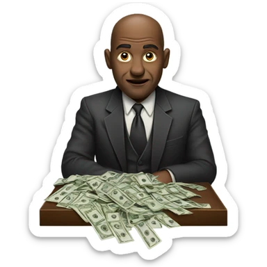 Gambler losing money sticker