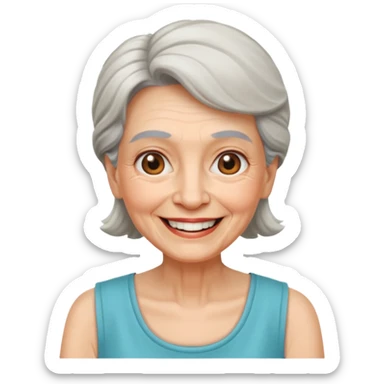 Old Women In Sleeveless sticker