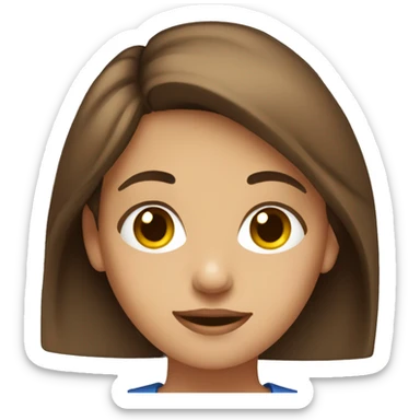 brown-haired girl indoors portrait sticker