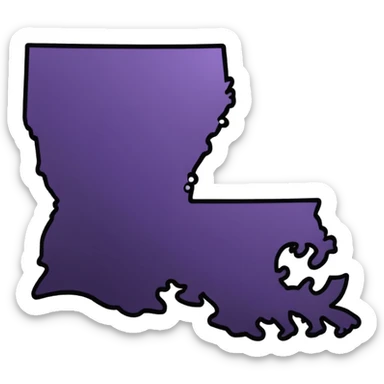 Louisiana state outline black   sticker