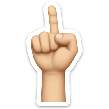 Back of hand with index finger raised
 sticker