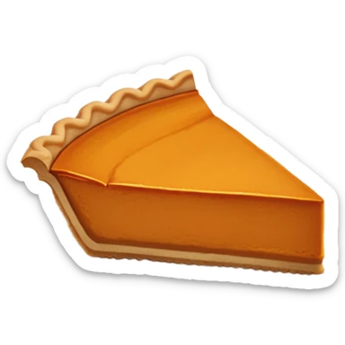 Pumpkin pie on plate  sticker