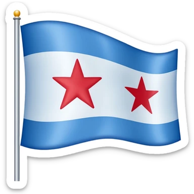 The flag of Chicago  sticker