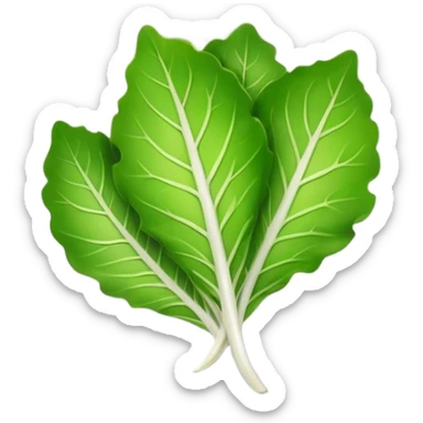 single salad leaf on a plate sticker