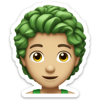 CREA  LA CARA DE UN TORO  COLOR VERDE sticker