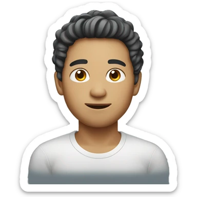 Vietnamese guy with curl hair sticker