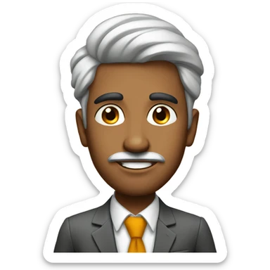 A Fair skin Indian Guy as an Industrialist  sticker