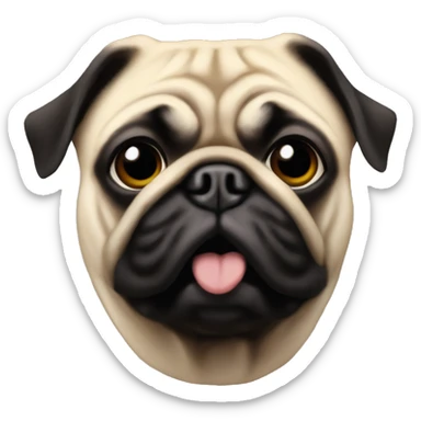 Pug mask from grand theft auto  sticker