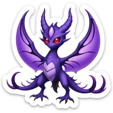 Darkrai-Lunala-Haunter-Fakémon-hybrid-creature (full body)  sticker