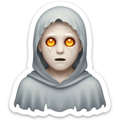 Gothic style ghost male sticker