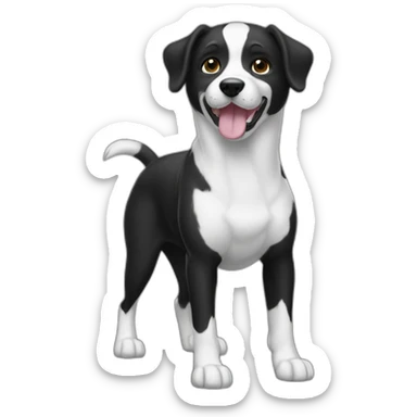 Kintamani dog black and a bit of white full body sticker