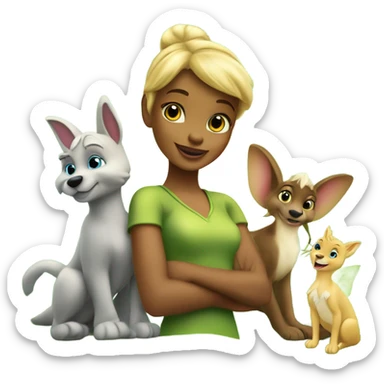 🌍✨ Tinker Bell and her animal friends save the planet through teamwork and care, proving collaboration can overcome any challenge. 🌿🤝 sticker